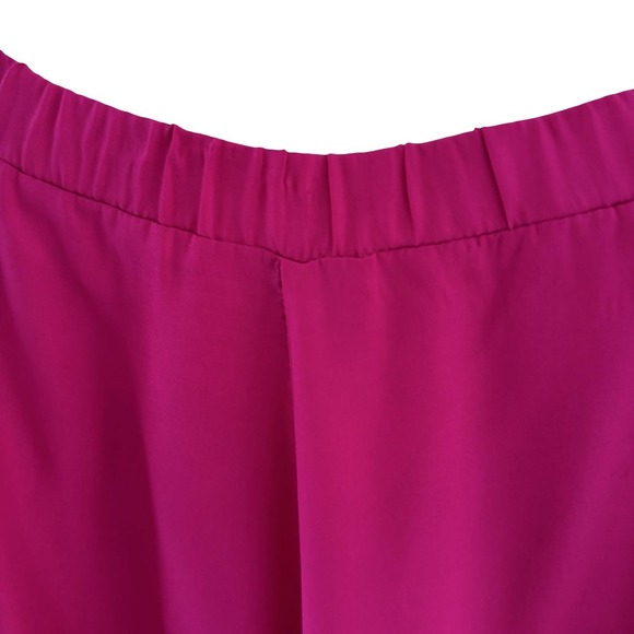 Vintage Neiman‎ Marcus Skirt Womens XL Fuchsia Maxi Long Elastic Waist Pockets - Picture 6 of 15